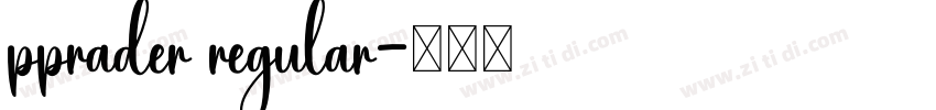 pprader regular字体转换
